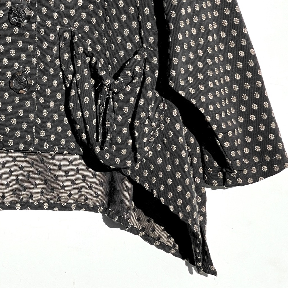 DRESS TO KILL by Jane Mohr Women’s Black and Tan Geo Pattern Oversized Jacket - Picture 4 of 6